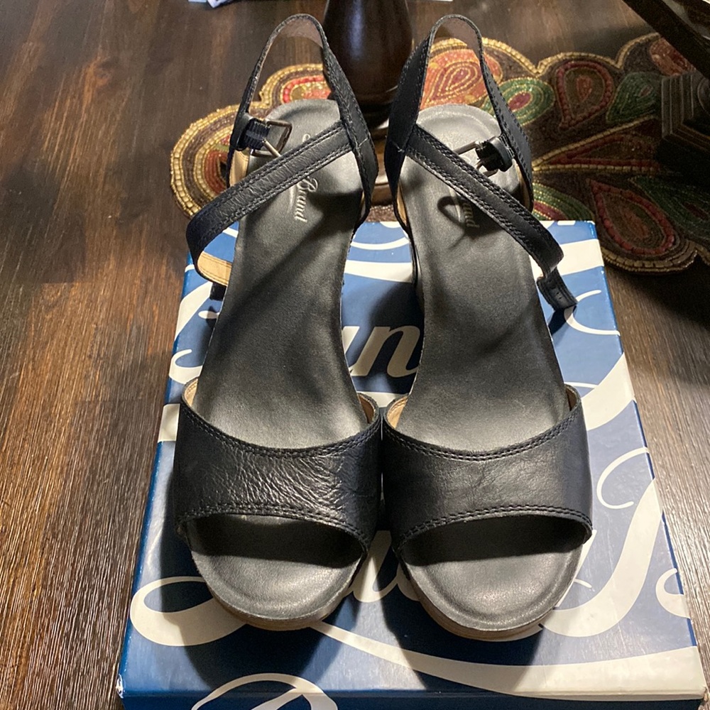 Lucky Brand Black Wedge Heels
